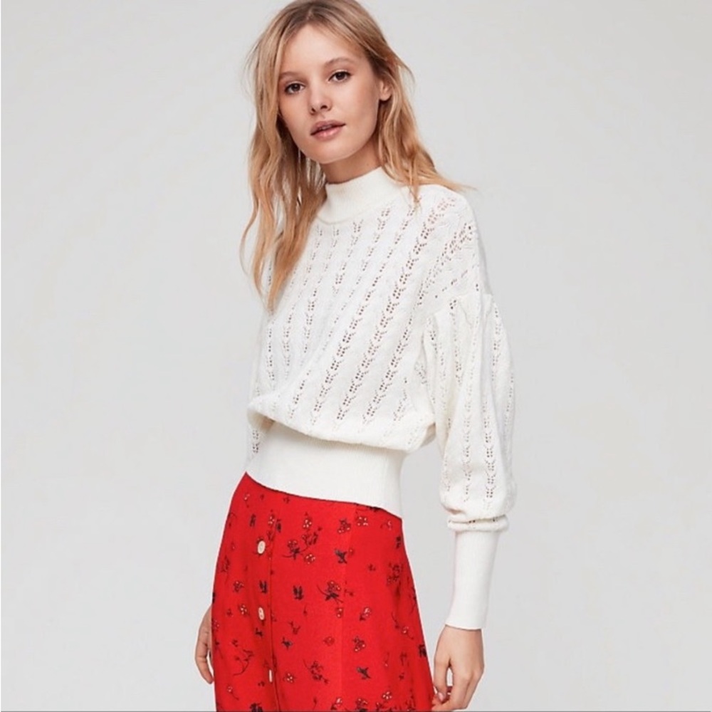 Wilfred Pointelle Icalma Sweater in size medium, oak colour